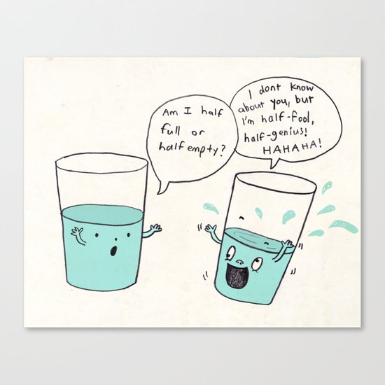 another optimistic glass Canvas Print