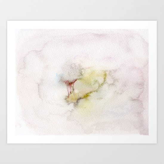 Foggy town Art Print