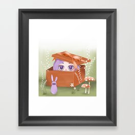 "Box" creepy girl Framed Art Print