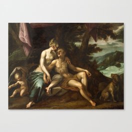 Hans von Aachen - Venus and Adonis Canvas Print