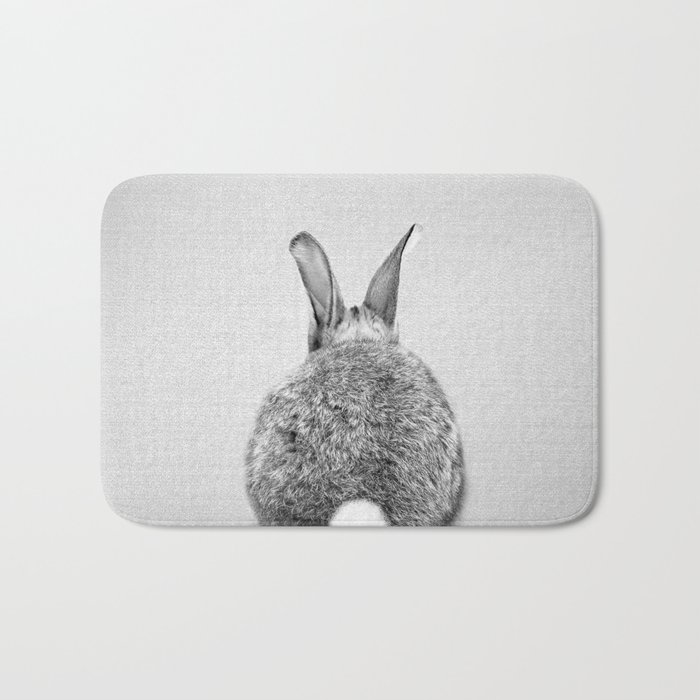 Rabbit Tail - Black & White Bath Mat