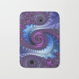 Feathery Flow - Fractal Art Bath Mat