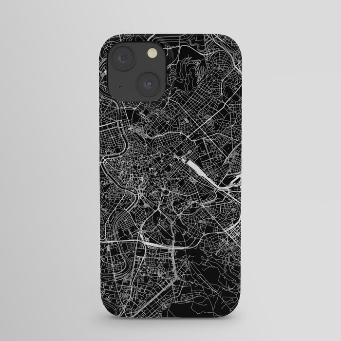 Rome Black Map iPhone Case