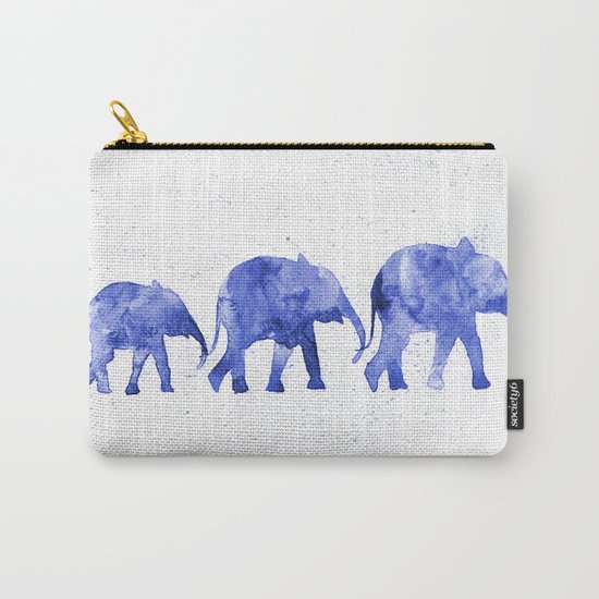 Blue elephants Carry-All Pouch