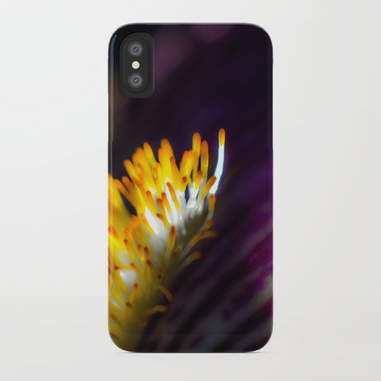 Iris in purple iPhone Case