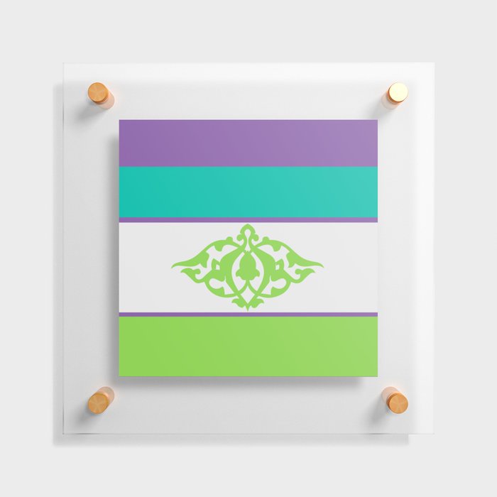 Purple Green Floating Acrylic Print