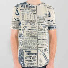 Vintage Newpaper - London News 2 All Over Graphic Tee