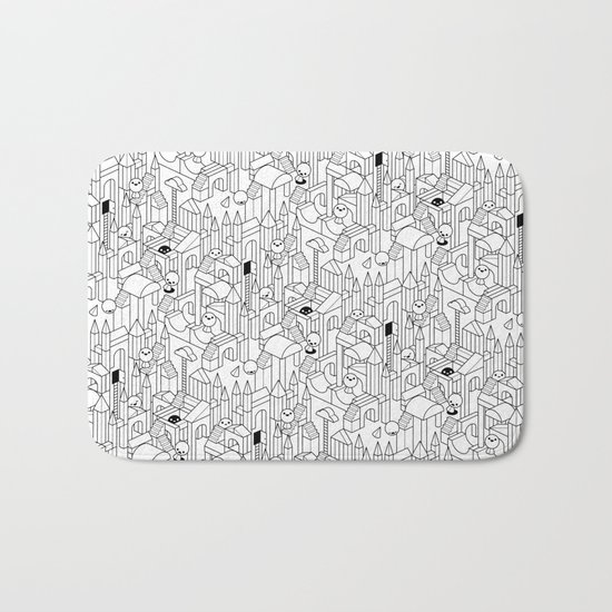 Little Escher's Building Blocks Bath Mat