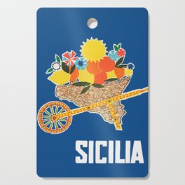Sicilia - Sicily Italy Vintage Travel Cutting Board