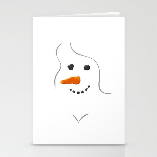 cute snow girl Stationery Cards