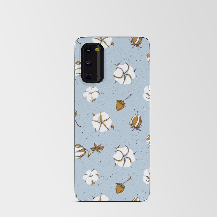 Fallen Cotton Bolls in Blue-Fog Android Card Case