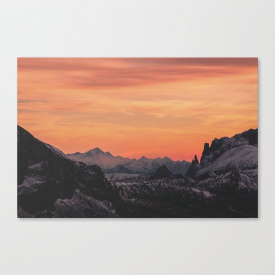 Pastel Sunset #mountains #society6 Canvas Print