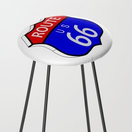 Route 66 Highway Sign Counter Stool