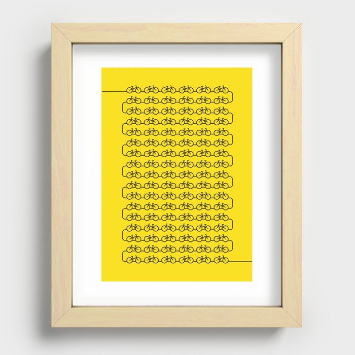YellowBicycleTrip Recessed Framed Print