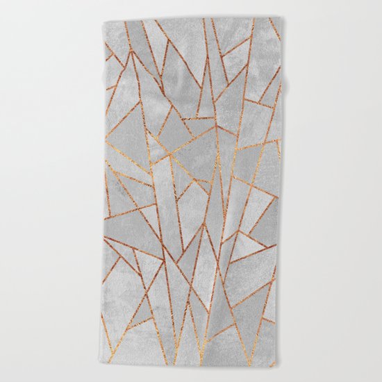 Shattered Concrete Beach Towel