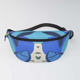 Blue Abstract Citrus #1 Moody Pamplemousse - aesthetic minimalistic illustration  Fanny Pack