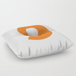 Number 9 (Orange & White) Floor Pillow
