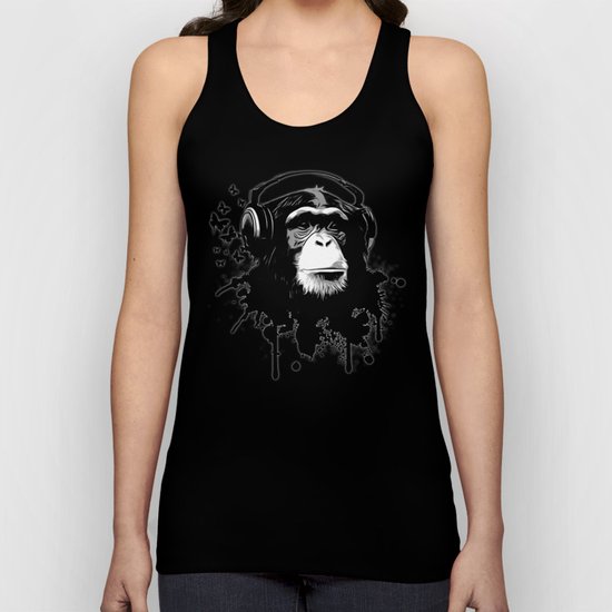 Monkey Business - White Unisex Tank Top