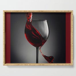 Dancing Red Wine Serving Tray