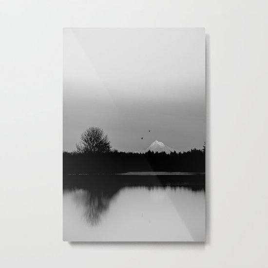 Mound Hood Reflection II Metal Print
