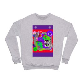 Eyes Object map Crewneck Sweatshirt