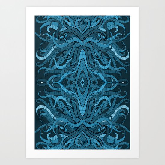 Blue Flow Art Print