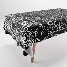 Bandana Inspired Pattern | Black and White Tablecloth