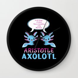Marvelous Amphibian Cartoon Cute Kawaii Axolotl Wall Clock