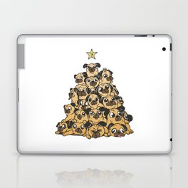 Pug Dogs Christmas Tree Laptop Skin