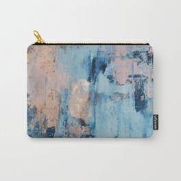 Sunbeam: a pretty abstract painting in pink, blue, and gold by Alyssa Hamilton Art Carry-All Pouch | Curtains, Canvas, Phone, Acrylic, Furniture, Contemporary, Woodwallart, Modern, Case, Travel 