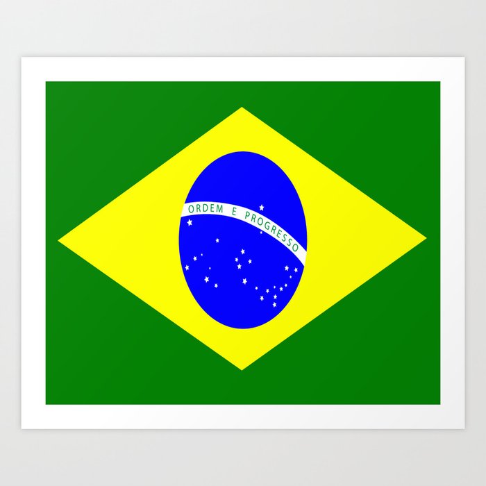 Flag of Brazil Art Print by ARTPICS Society6