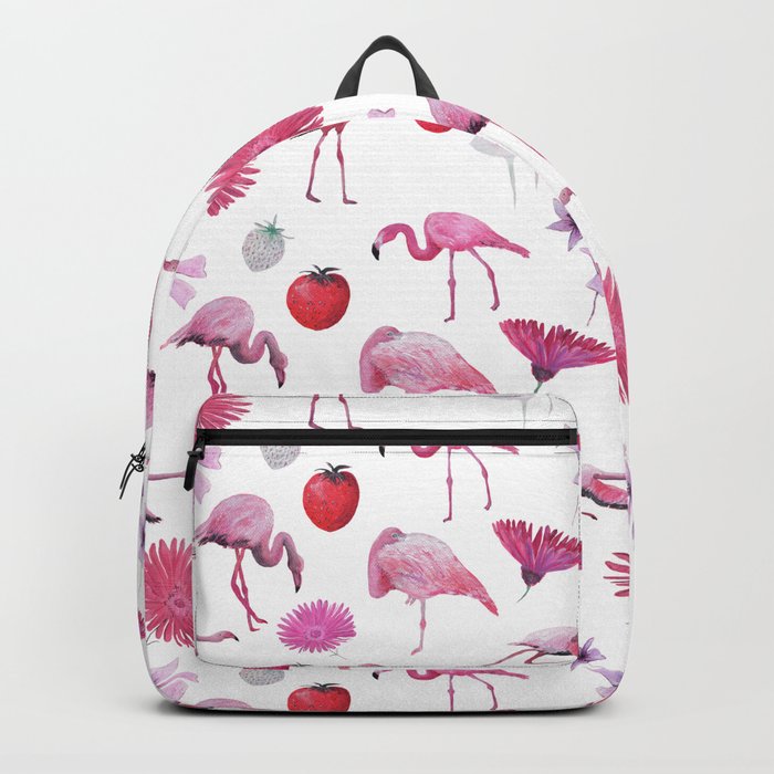 Flamingos, Fruit and Flowers Backpack