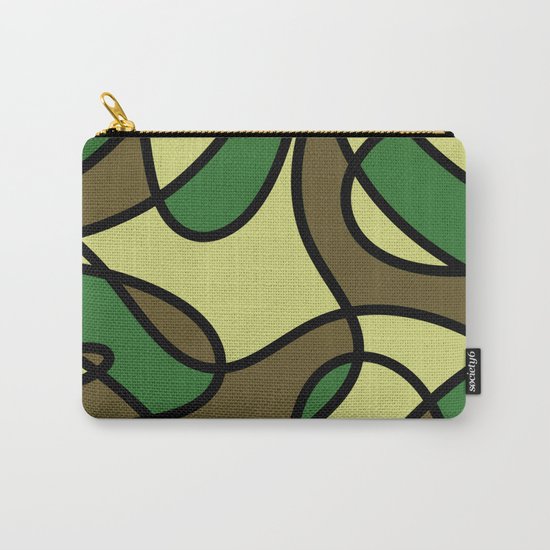 Camo Curves - Abstract, camouflage coloured pattern Carry-All Pouch