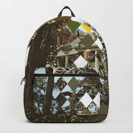 untold Backpack | Kunst, Deco, Decorative, Pattern, Collage, Green, Curated, Subtle, Art, Abstract 