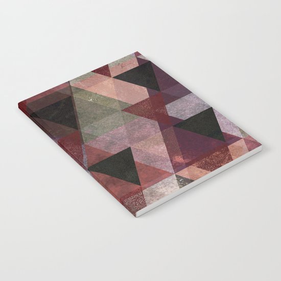 Abstract #482 Triangle Collage Notebook