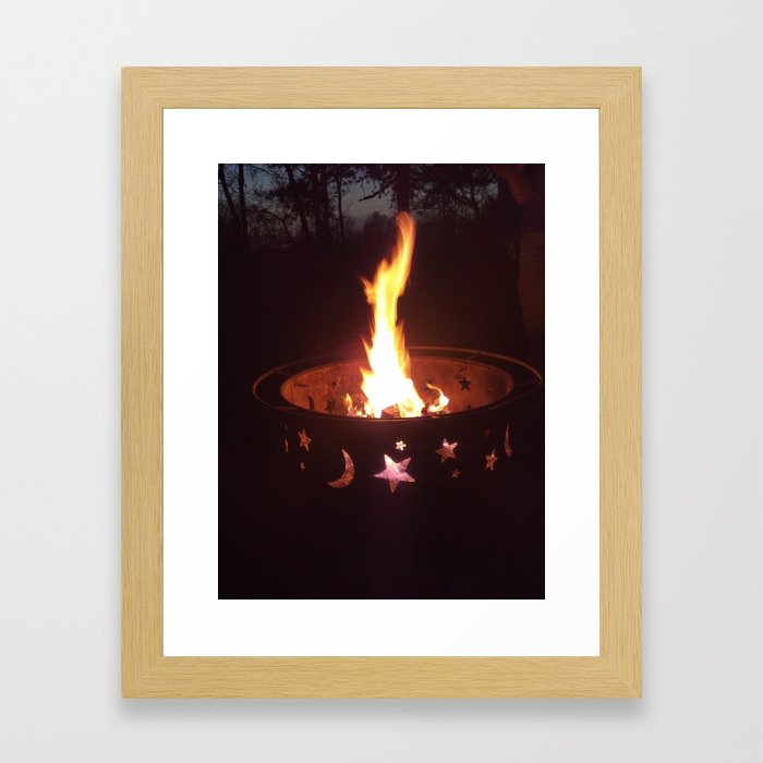 Campfire Angel Framed Art Print