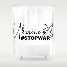 Ukraine #stopwar Shower Curtain