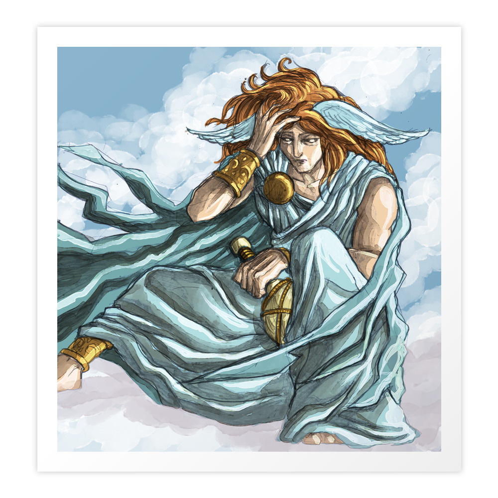 Hypnos God Of Slept Art Print by matiasenelmundo