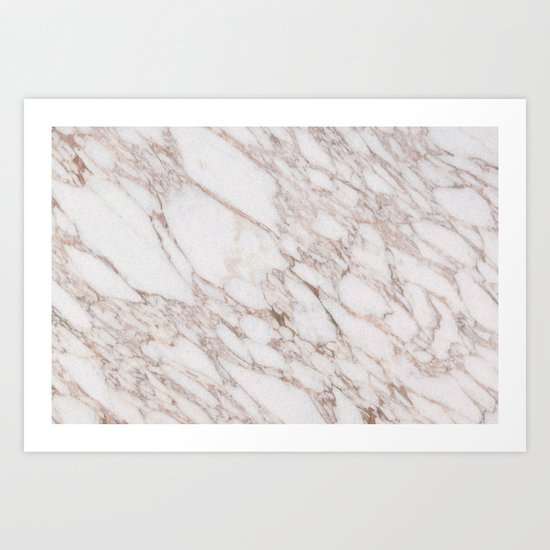 White Marble Carrara Calacatta Art Print
