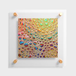 Rainbow Dewdrops Floating Acrylic Print