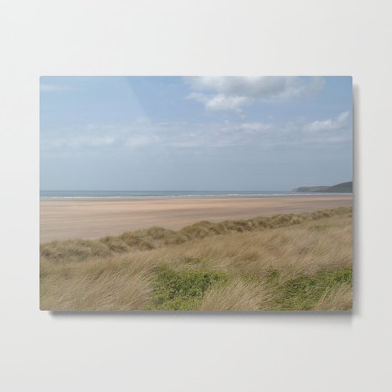 SAUNTON SANDS BEACH NORTH DEVON Metal Print