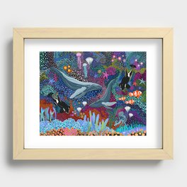 Whale Ocean Life Recessed Framed Print