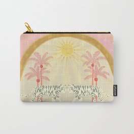 Pink Palm Tree Tigers Carry-All Pouch