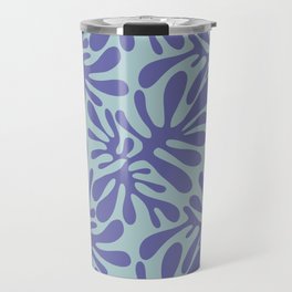 Abstract modern organic shapes pattern inspired by Matisse Travel Mug