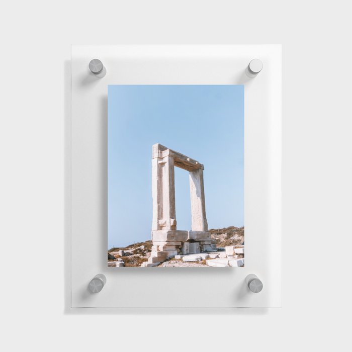 Ancient Portara in Greece | Summer Travel Photography Floating Acrylic Print