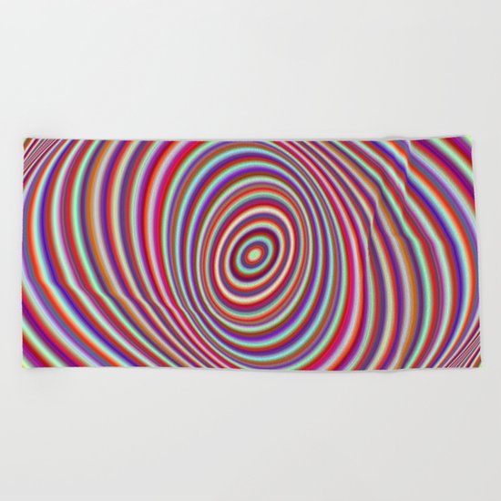 Neon hypnosis Beach Towel