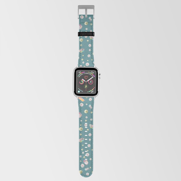 Scattered Jewels in Teal Apple Watch Band