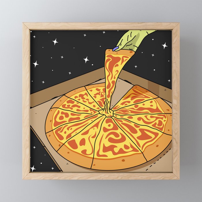 Universe Pizza Delivery Framed Mini Art Print