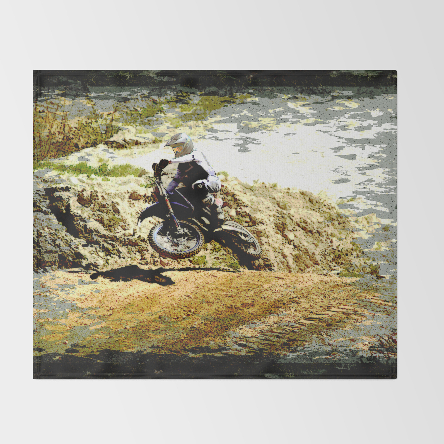 Dirt Bike Racer Throw Blanket By Onlinegifts Society6