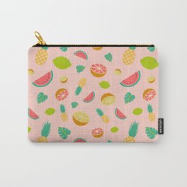 Tropical Fruit Pattern // Pineapple, Watermelon, Lime, Grapefruit Pattern Carry-All Pouch